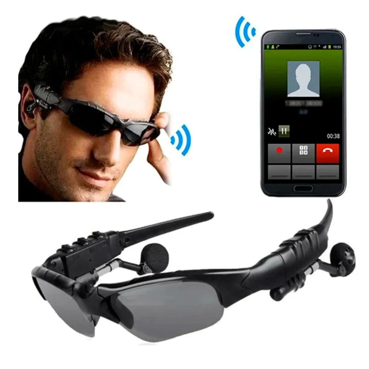 Lentes de sol inteligentes con audífonos Bluetooth